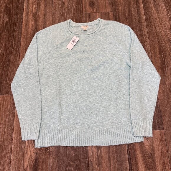 L.L.Bean Sweaters - L.L.Bean Sweater Women’s M Medium Turquoise Rollneck Midweight Cotton Slub NWT
